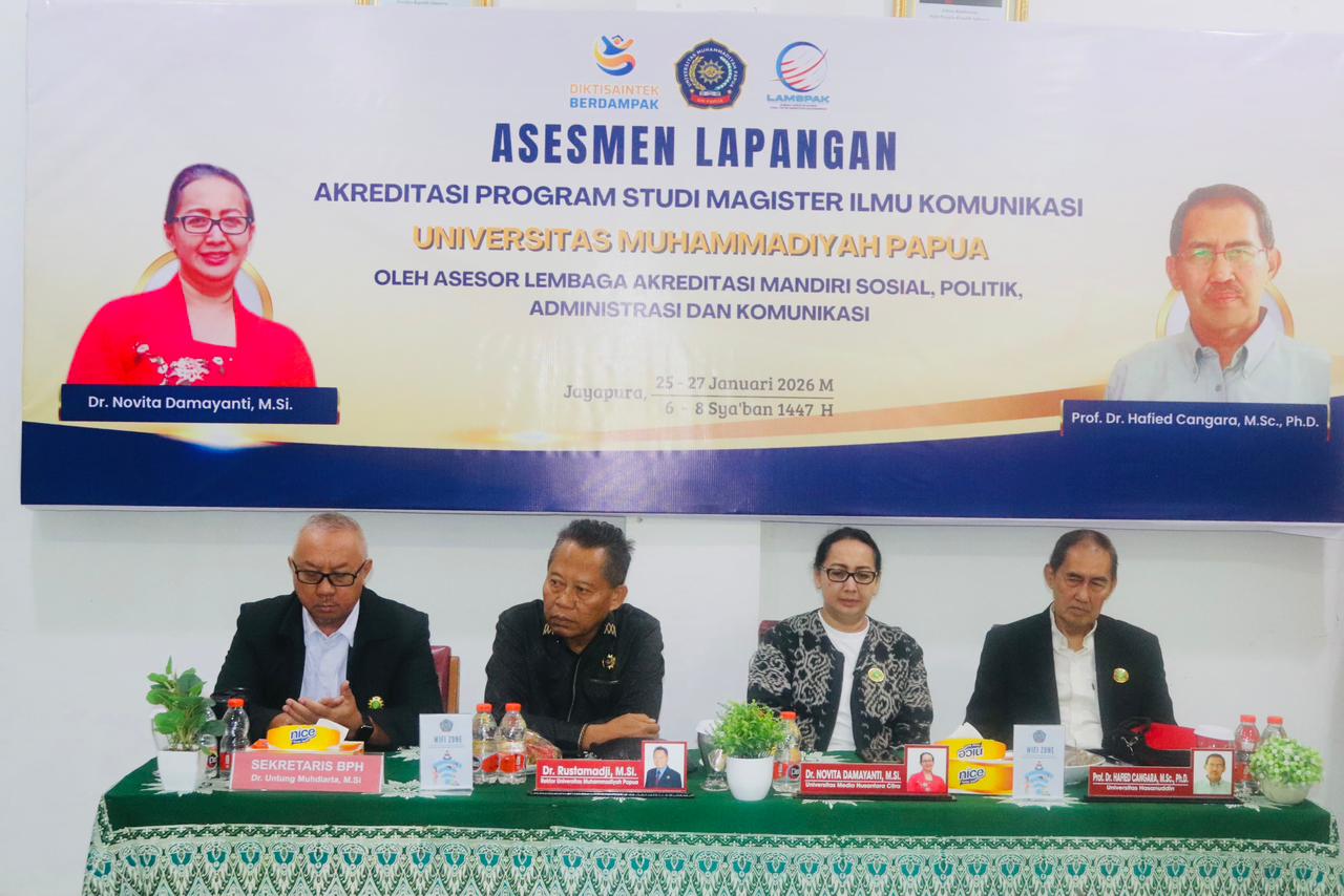 Universitas Muhammadiyah Papua Gelar Asesmen Lapangan Akreditasi Magister Ilmu Komunikasi